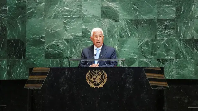 'Video thumbnail for EU chief pushes for two-state solution, calls Gaza a 'humanitarian catastrophe''