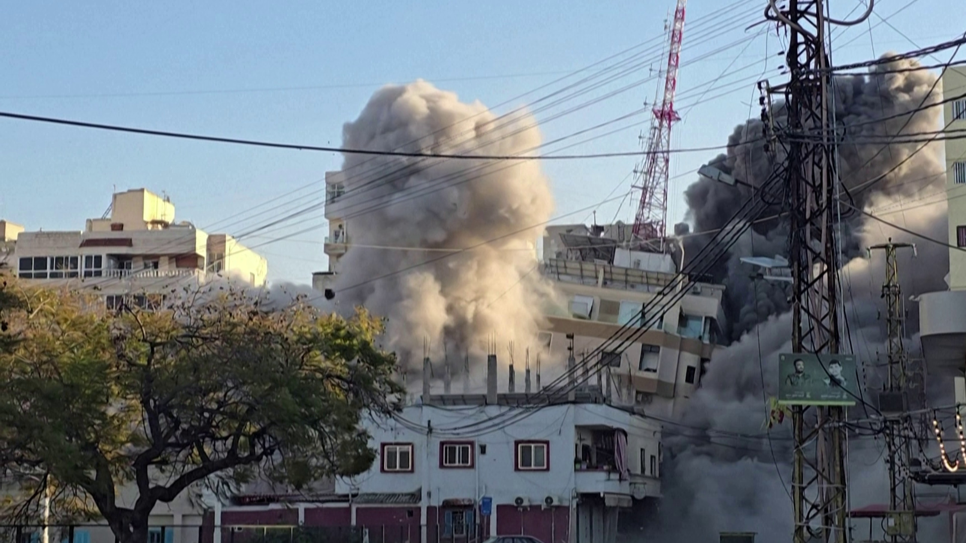 Video thumbnail for Israeli attacks kill dozens of people across Lebanon