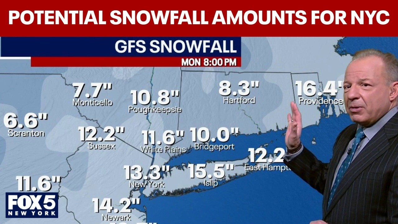 Video thumbnail for NYC could see 1 foot of snowfall this weekend