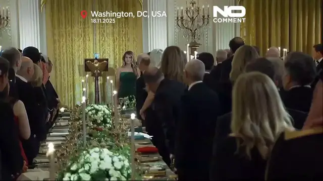 Video thumbnail for Cristiano Ronaldo attends White House dinner hosted by Trump and Saudi Crown Prince