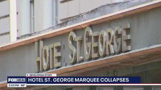 'Video thumbnail for NY News Update: Marquee collapse closes Brooklyn subway station'