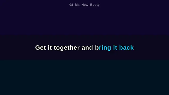 Video thumbnail for Karaoke W/ Lyrics: Ms. New Booty | ARTificial Originals - not Tyler