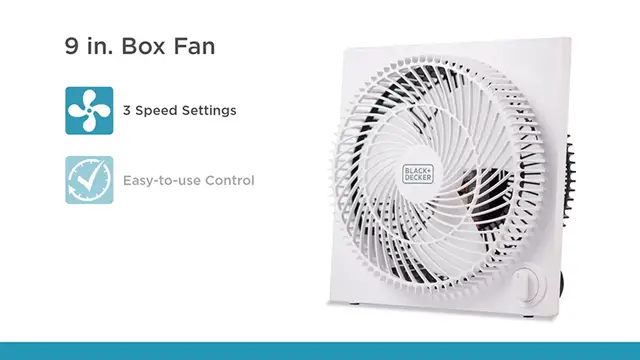 Video thumbnail for Black + Decker 9 inches Frameless Tabletop Box Fan