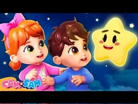 'Video thumbnail for 🌟 Twinkle Twinkle Little Star 🦄 Bedtime Song (Episode 21) 🚀 Cam & Sam Nursery Rhymes & Songs for Kids'