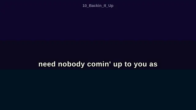 Video thumbnail for Karaoke W/ Lyrics: Backin' It Up | ARTificial Originals - not Tyler