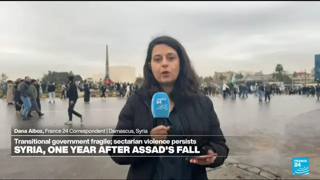 Video thumbnail for Syria: People celebrate the one-year anniversary of the overthrow of Assad