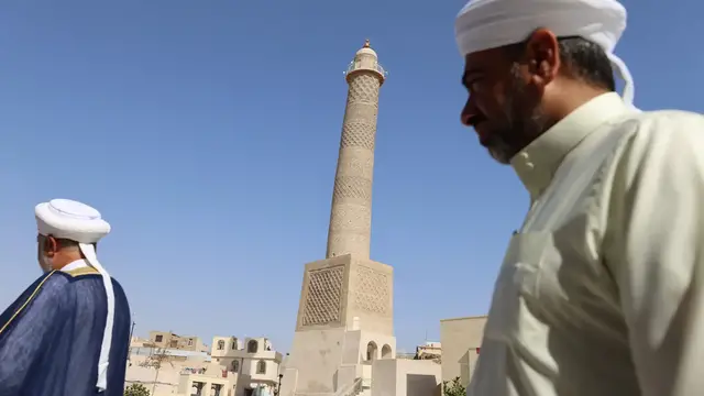 'Video thumbnail for Iraq mosque wrecked by ISIL officially reopened after restoration'