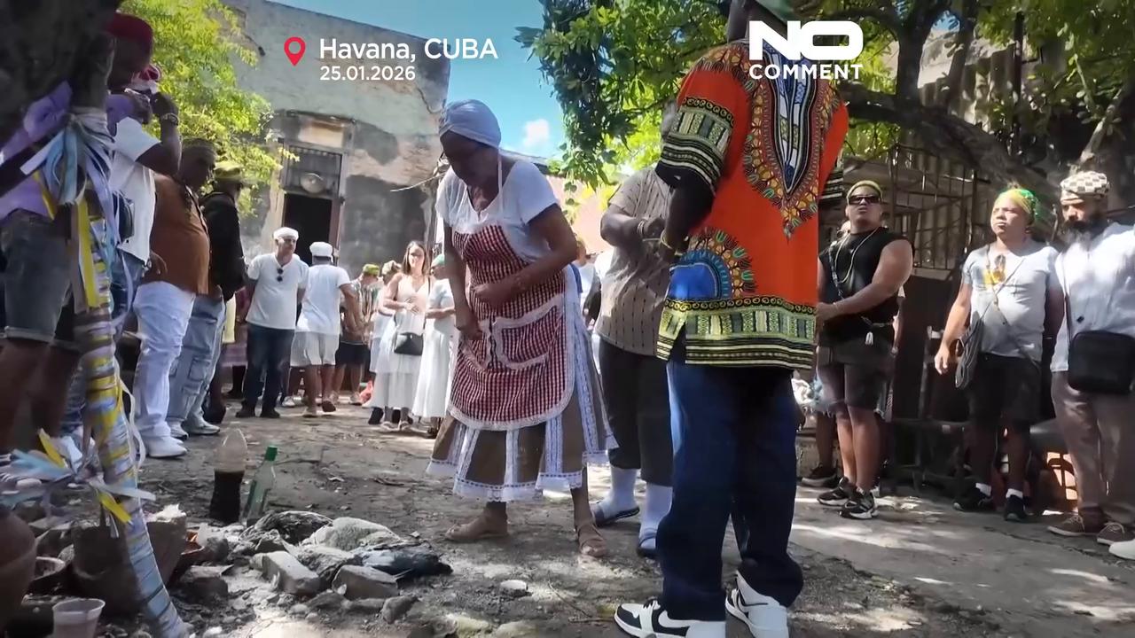 Video thumbnail for Cuba's Santeros offer gifts and ask deities for peace amid crises