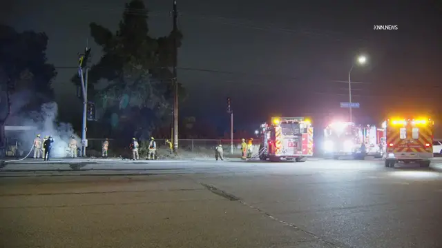 Video thumbnail for US, Los Angeles: Griffith Park Fatal Fiery Crash.
