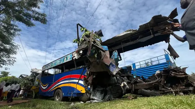 'Video thumbnail for At least 46 dead after two buses collide on Uganda highway'