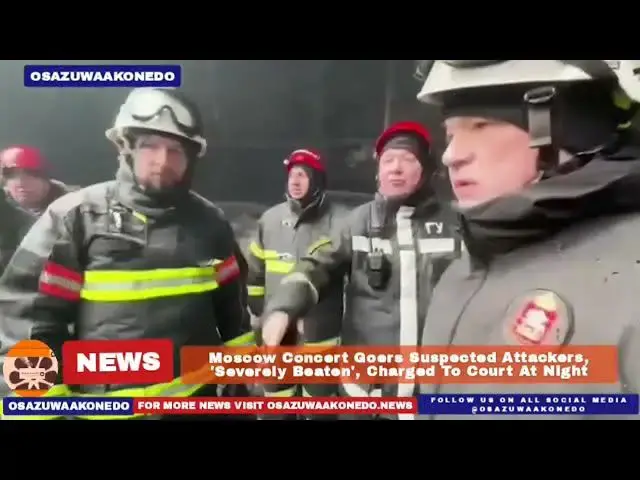 Video thumbnail for Moscow Concert Goers Suspected Attackers, 'Severely Beaten', Charged To Court At Night