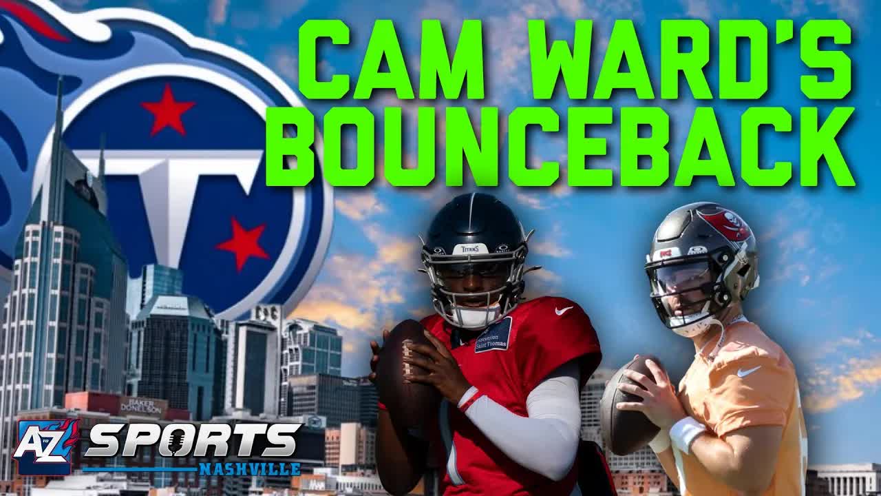 Video thumbnail for a to z sports nashville: titans training camp: cam ward's bounceback & bucs joint practice takeaways