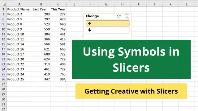 'Video thumbnail for Using Symbols in your Excel Slicers'