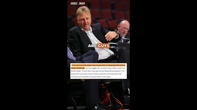 'Video thumbnail for Larry Bird Questioned Why NBA Teams Fire Coaches So Quickly'