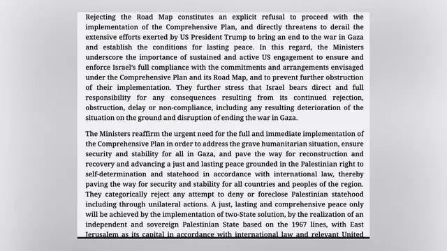Video thumbnail for Egypt: 8 states condemn Israeli rejection of Gaza peace roadmap.