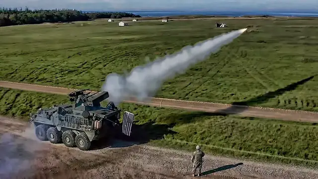 'Video thumbnail for U.S. Army Tests M-SHORAD • Live-Fire In Germany (2021)'