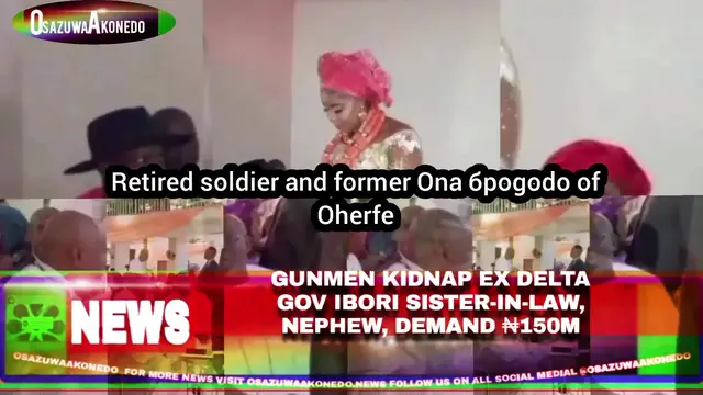 Video thumbnail for Gunmen Kidnap Ex Delta Gov Ibori Sister In Law, Nephew, Demand ₦150m