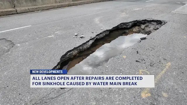 Video thumbnail for All lanes reopen after Yonkers sinkhole repairs