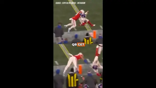 Video thumbnail for Giants Rookie Jaxson Dart Gets Rocked on Brutal Sideline Hit