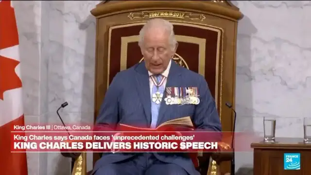 Video thumbnail for Replay: Listen to King Charles historic speech in Ottawa, Canada