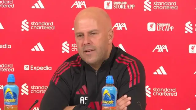 'Video thumbnail for 'He's adjusting to his team mates' - Isak still learning at Liverpool, says Slot'