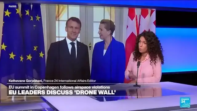 'Video thumbnail for 'Drone Wall': EU summit in Copenhagen follows airspace violations'