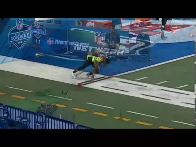 Video thumbnail for law nation sports: dj chark's blazing 40-yard dash at 2018 nfl combine