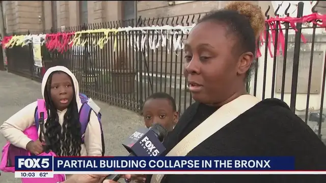 'Video thumbnail for 'It's unsafe,' Residents react to partial building collapse after explosion in the Bronx'