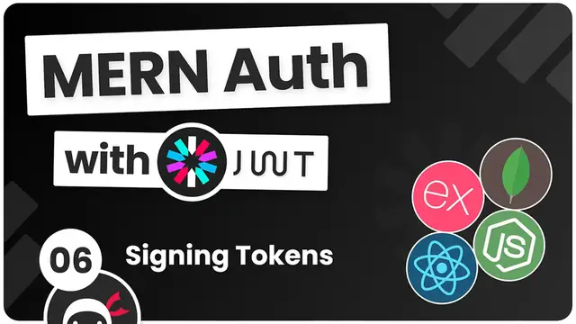 Video thumbnail for MERN Authentication Tutorial #6 - Signing Tokens