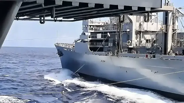 Video thumbnail for Aircraft Carrier USS Harry S. Truman Replenishment-At-Sea