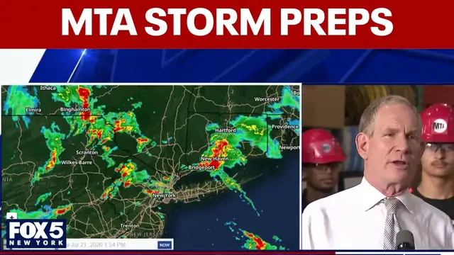 Video thumbnail for MTA monitoring severe weather in NYC area