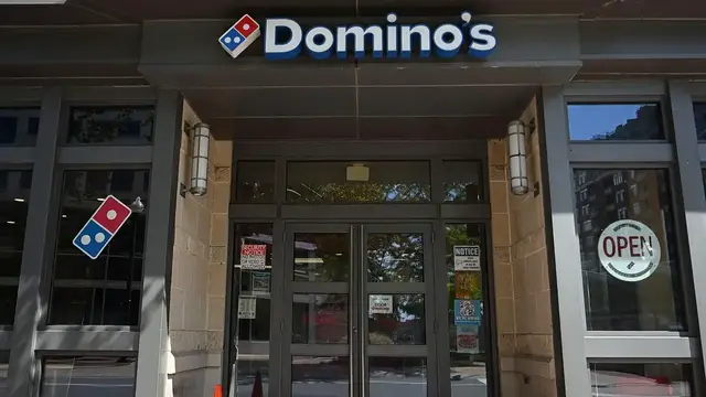 Video thumbnail for US: Footage shows Domino's Pizza shop in Washington DC.