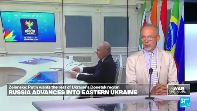'Video thumbnail for Zelensky rules out ceding Donbas region as Russians make fresh advance in Eastern Ukraine'