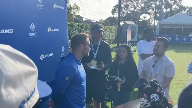 'Video thumbnail for Los Angeles Rams Head Coach Sean McVay on RB Room and More'