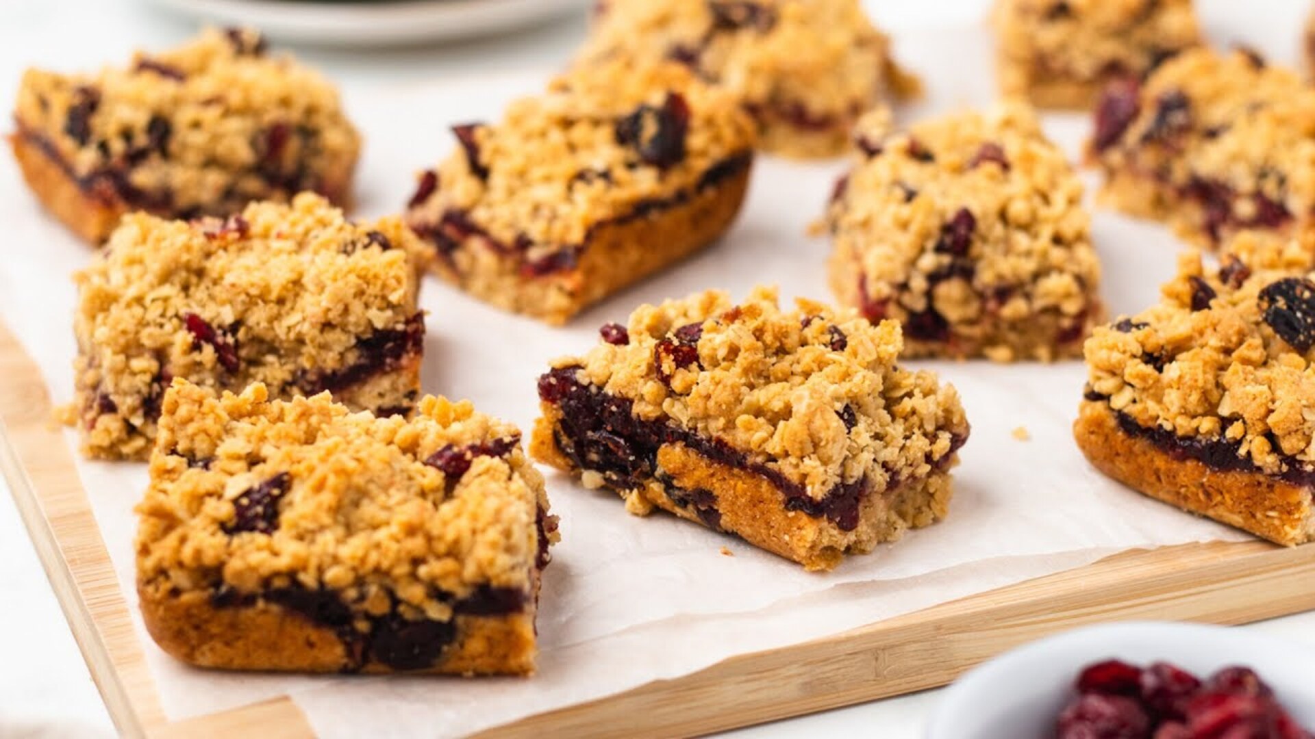 Video thumbnail for Classic Cranberry Oat Bars Recipe