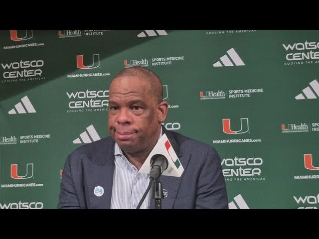 Video thumbnail for #UNC coach Hubert Davis after loss at Miami