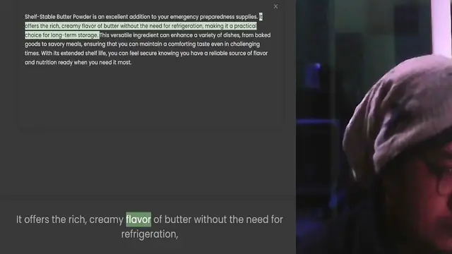 Video thumbnail for Shelf-Stable Butter Powder is an excellent addition to your emergency preparedness supplies. It offers the rich, creamy flavor of butter without the need for refrigeration, making it a practical choice for long-term storage. This versatil