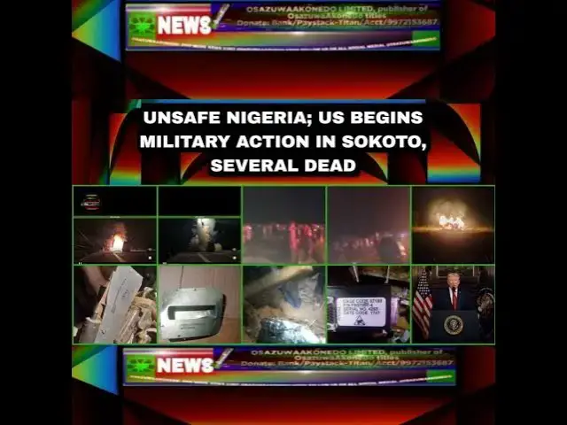 Video thumbnail for Unsafe Nigeria; US Begins Military Action In Sokoto, Several Dead