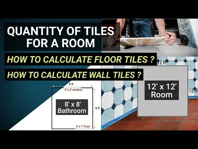 Video thumbnail for Quantity of tiles for a room | How to calculate floor tiles and wall tiles? | quantity surveying