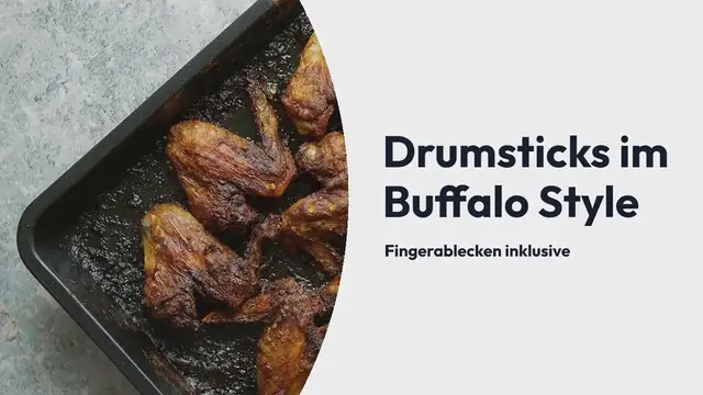 Video thumbnail for Drumsticks im Buffalo Style – Fingerablecken inclusive