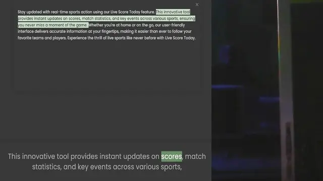 Video thumbnail for provides instant updates on scores, match statistics, and key events across various sports, ensuring you never miss a moment of the game. Whether you're at home or on the go, our user-friendly interface delivers accurate information at yo