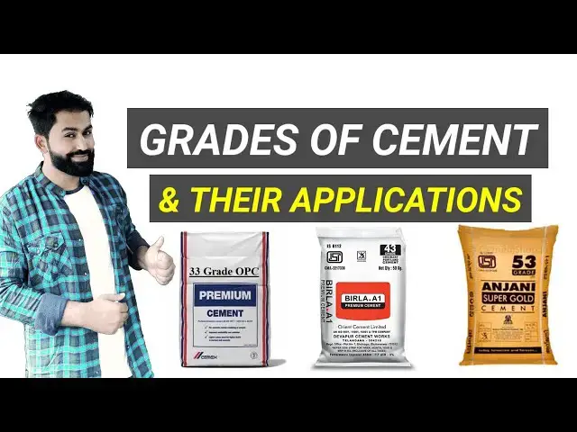 Video thumbnail for Grades of cement & their applications | What is 33,43 & 53? | Civil Tutor