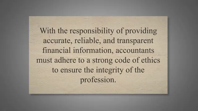 Video thumbnail for Ethics in the Accounting Profession
