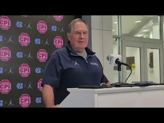 'Video thumbnail for #UNC coach Bill Belichick pre-Charlotte press conference'
