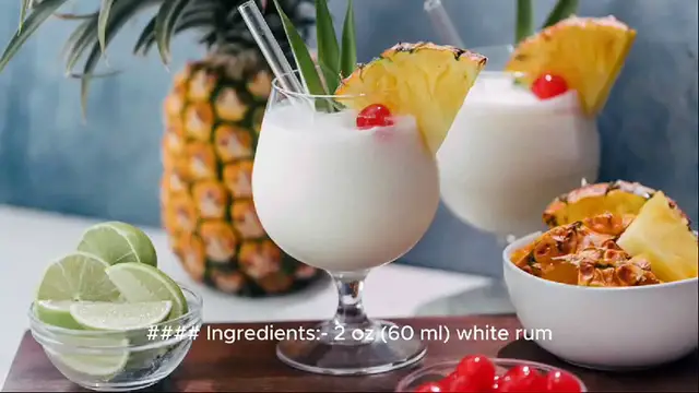 Video thumbnail for pina colada recipe