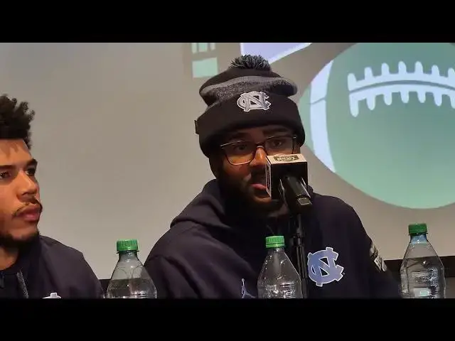 'Video thumbnail for #UNC interim coach Freddie Kitchens, Amare Campbell, John Copenhaver, Alijah Huzzie & J.J. Jones'