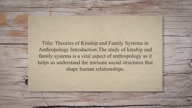 Video thumbnail for Theories of kinship and family systems in anthropology