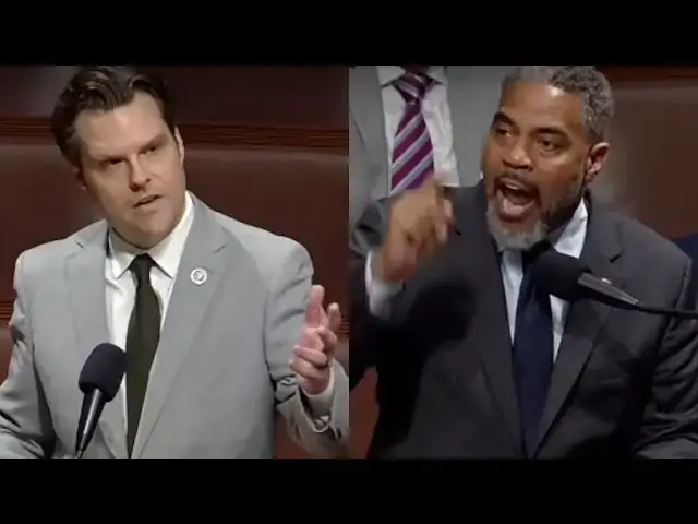 Video thumbnail for "What Are You So Afraid Of?' - Chaos Erupts In The House As Matt Gaetz Shreds Dem Colleague