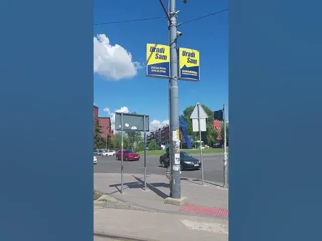 'Video thumbnail for Bogoslovija Roundabout in Belgrade, Toblerone Building'