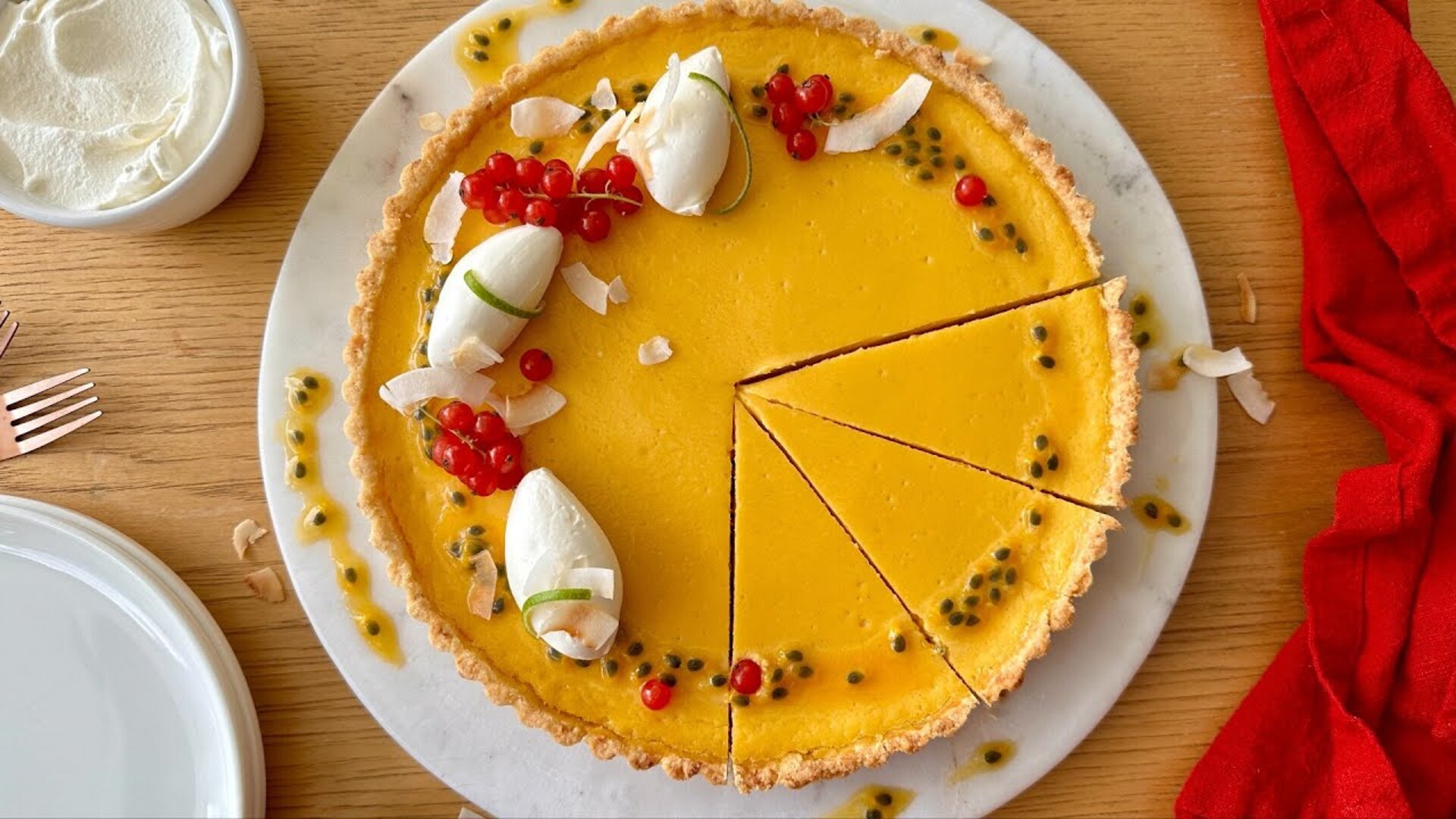 Video thumbnail for Tropic Holiday Passion Fruit Tart Recipe